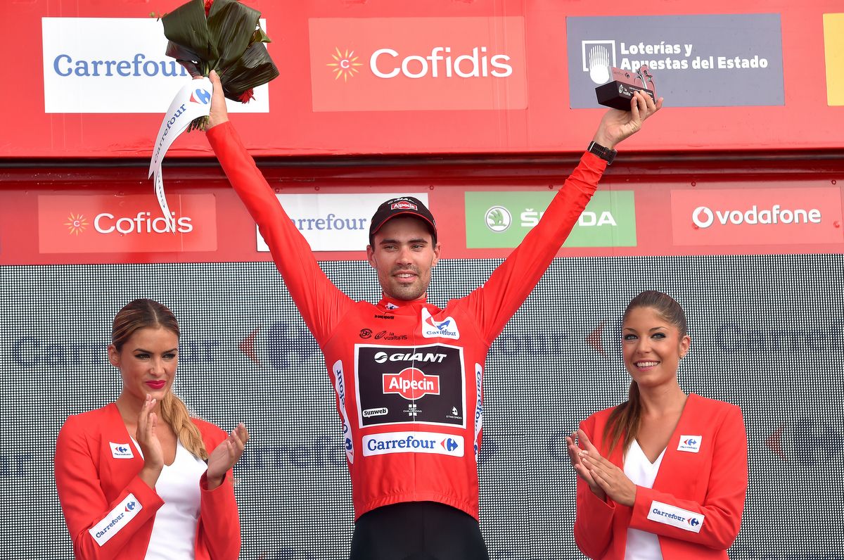 om Dumoulin (Giant-Alpecin) in red for the second time