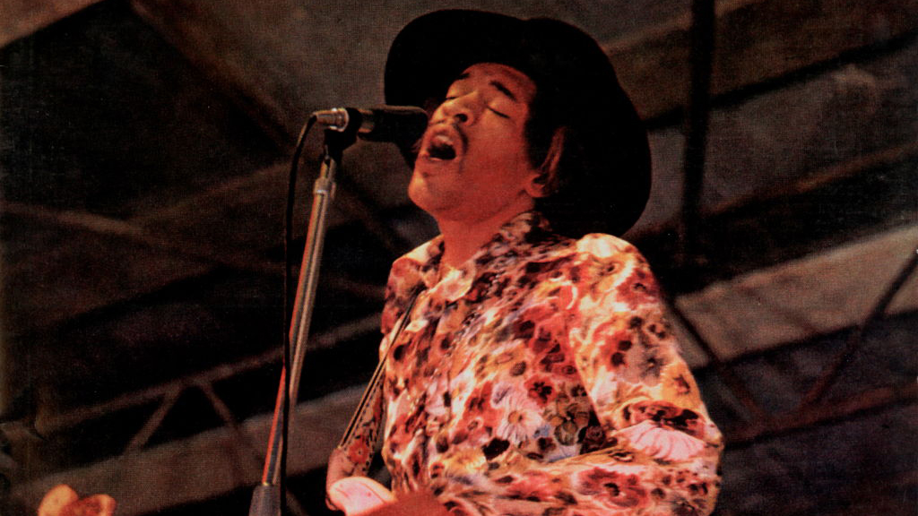 Jimi Hendrix wearing a shirt.