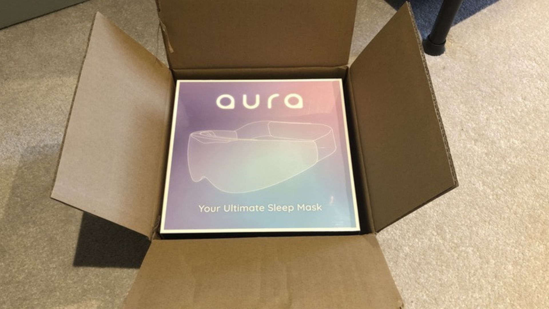 The Aura Smart Sleep Mask box