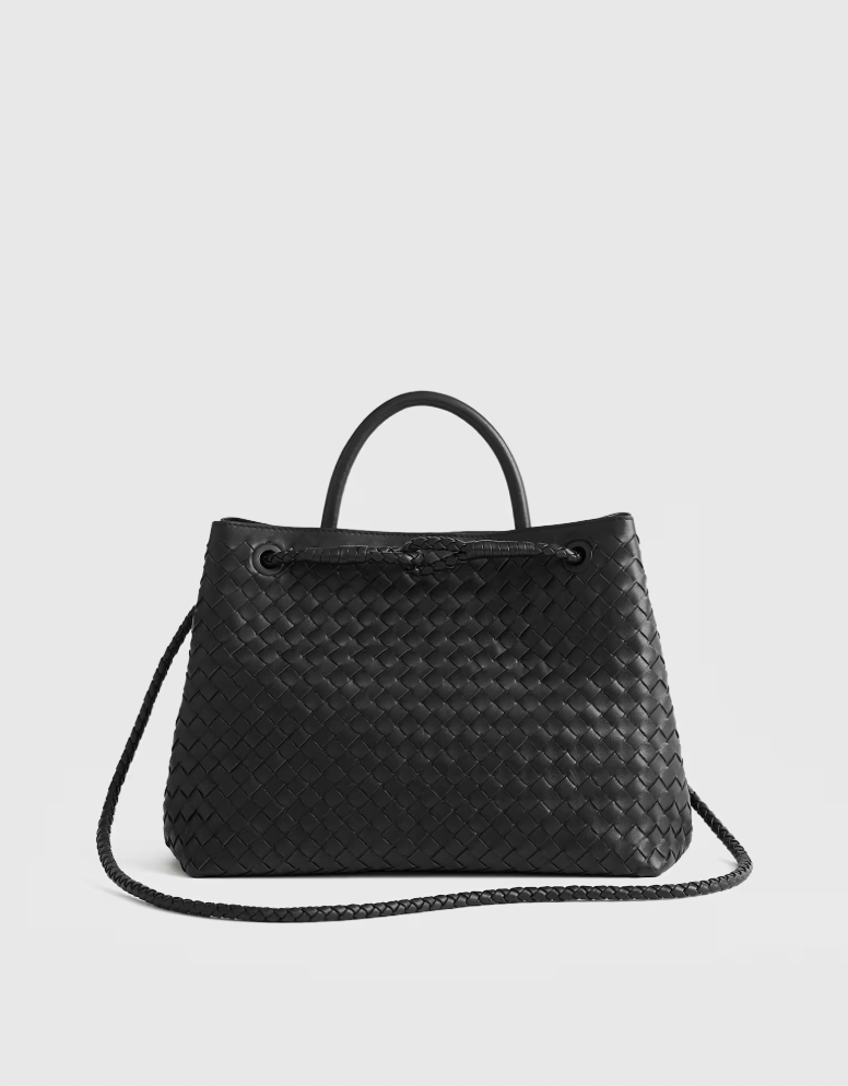 Quince, Italian Leather Handwoven Satchel