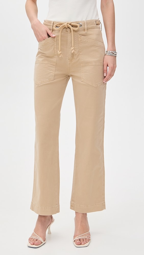 Veronica Beard Jean Heather Straight Leg Jeans With Rope Belt