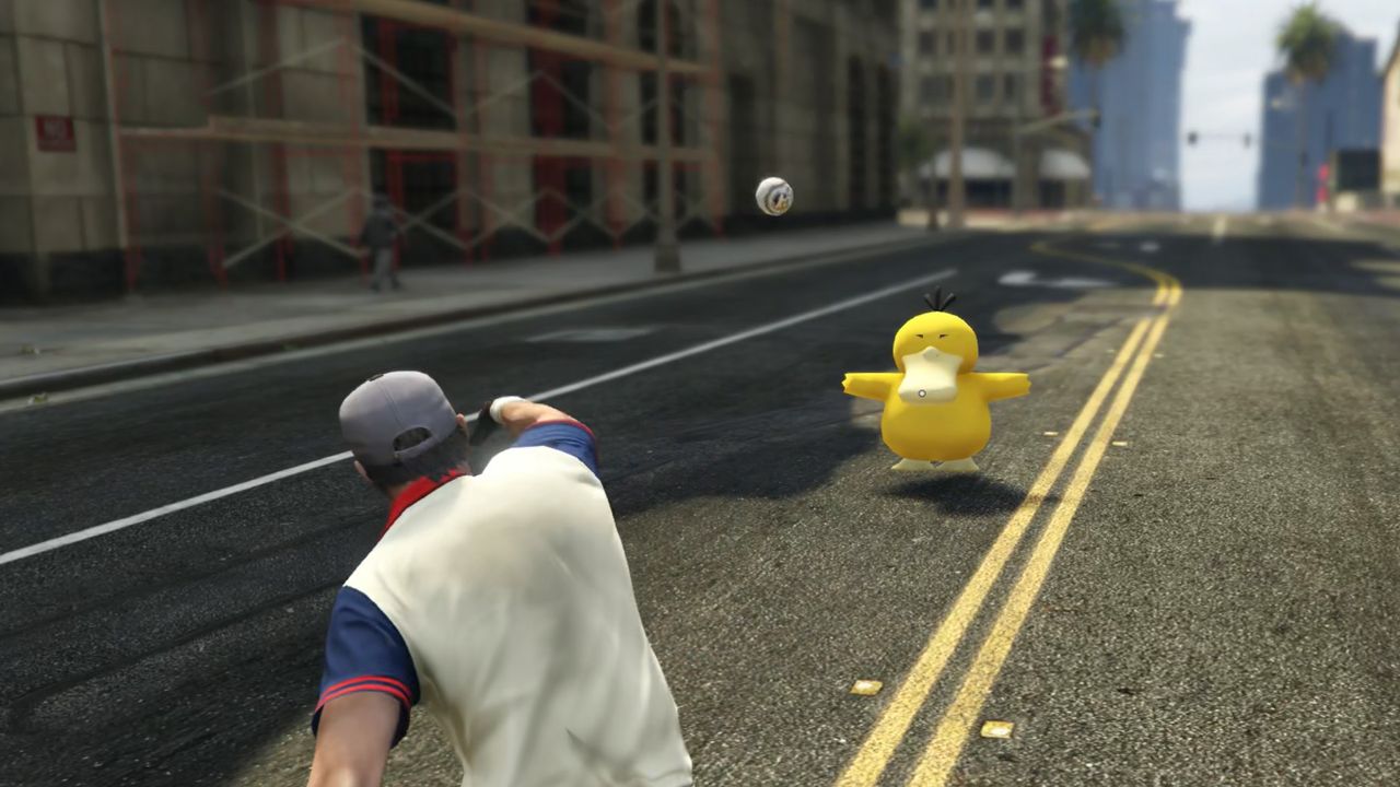 Don't tell Nintendo, but I turned GTA 5 into Pokémon Go using a mod