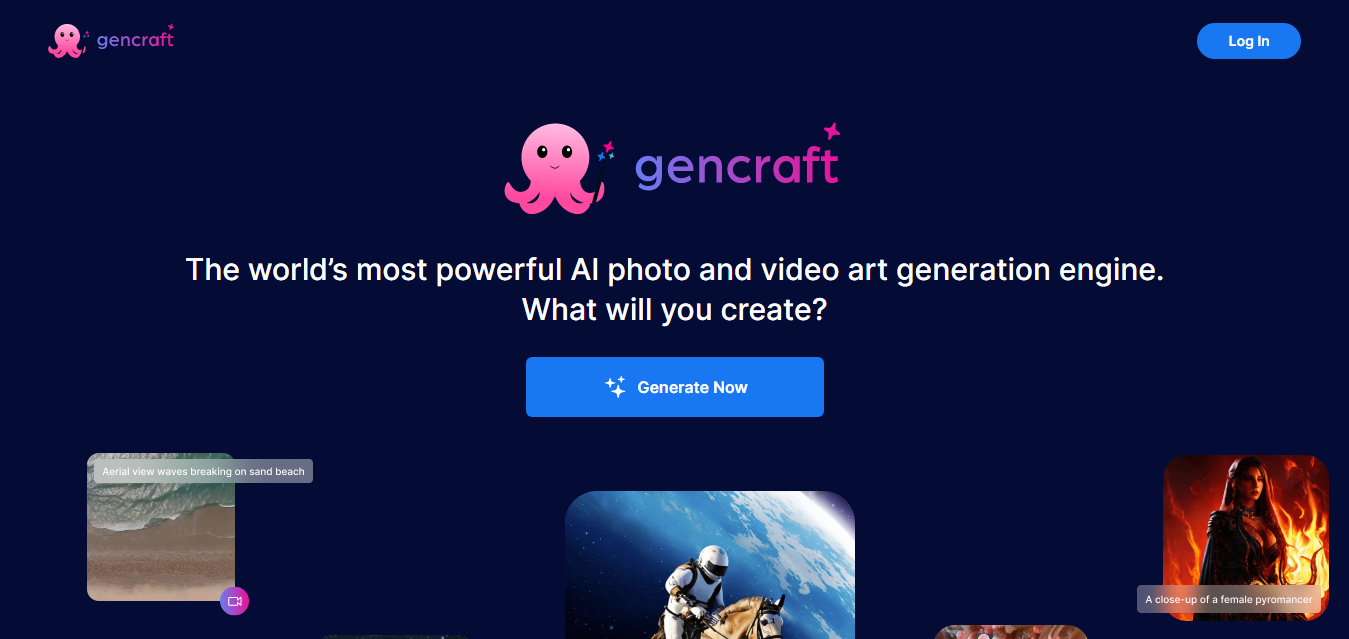 Website screenshot for GenCraft