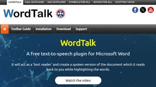 Website screenshot for WordTalk.