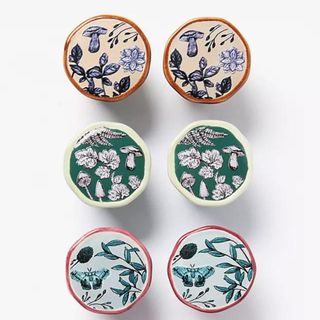 Six hand-painted door knobs from Anthropologie