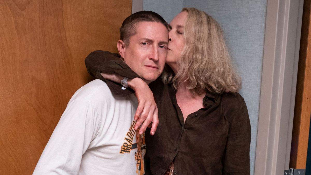 David Gordon Green and Jamie Lee Curtis behind the scenes of Halloween Kills