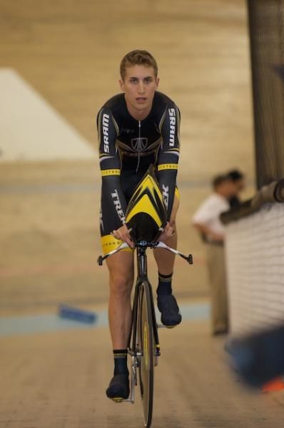 Taylor Phinney takes a cue from Roberta Chippa.