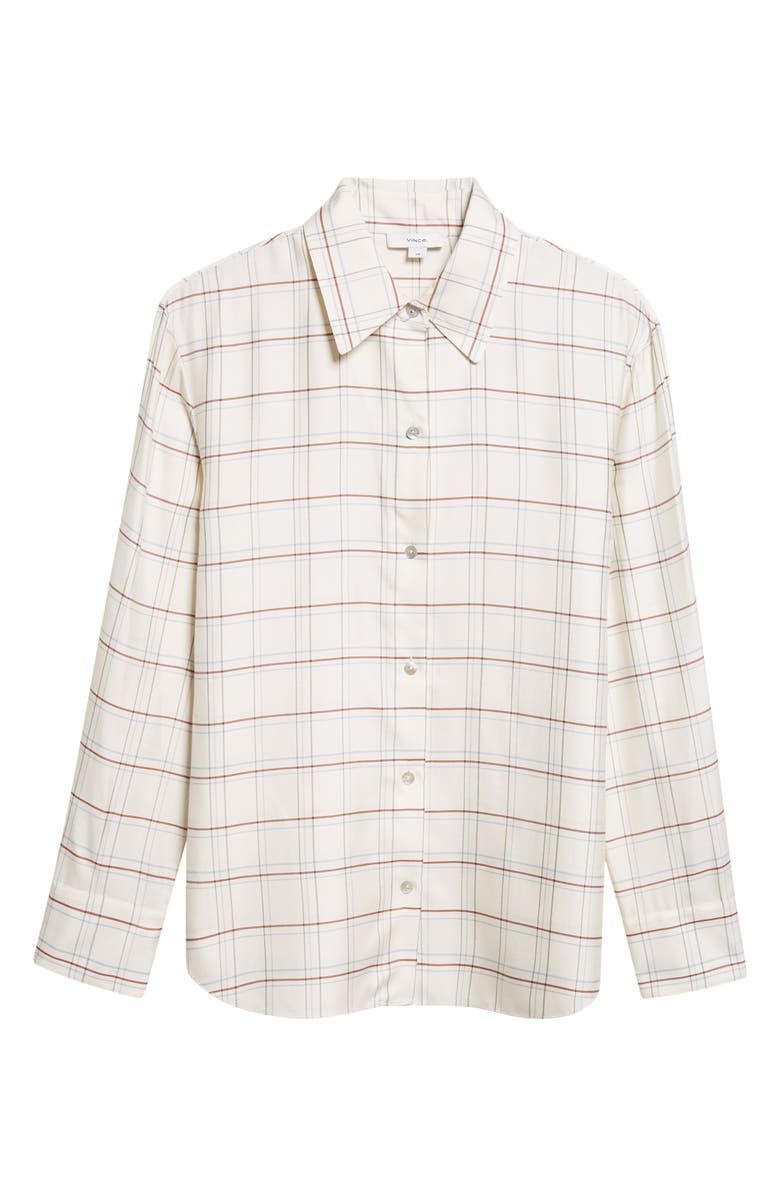 Check Plaid Button-Up Shirt