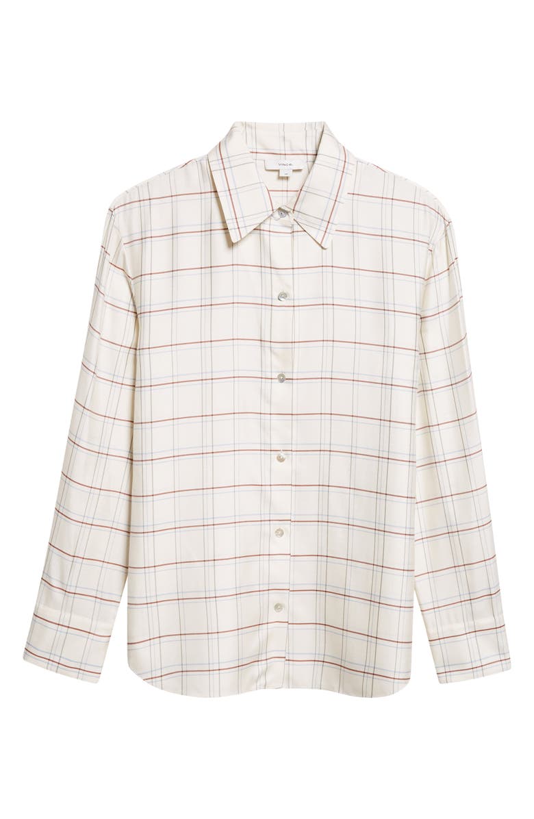 Check Plaid Button-Up Shirt