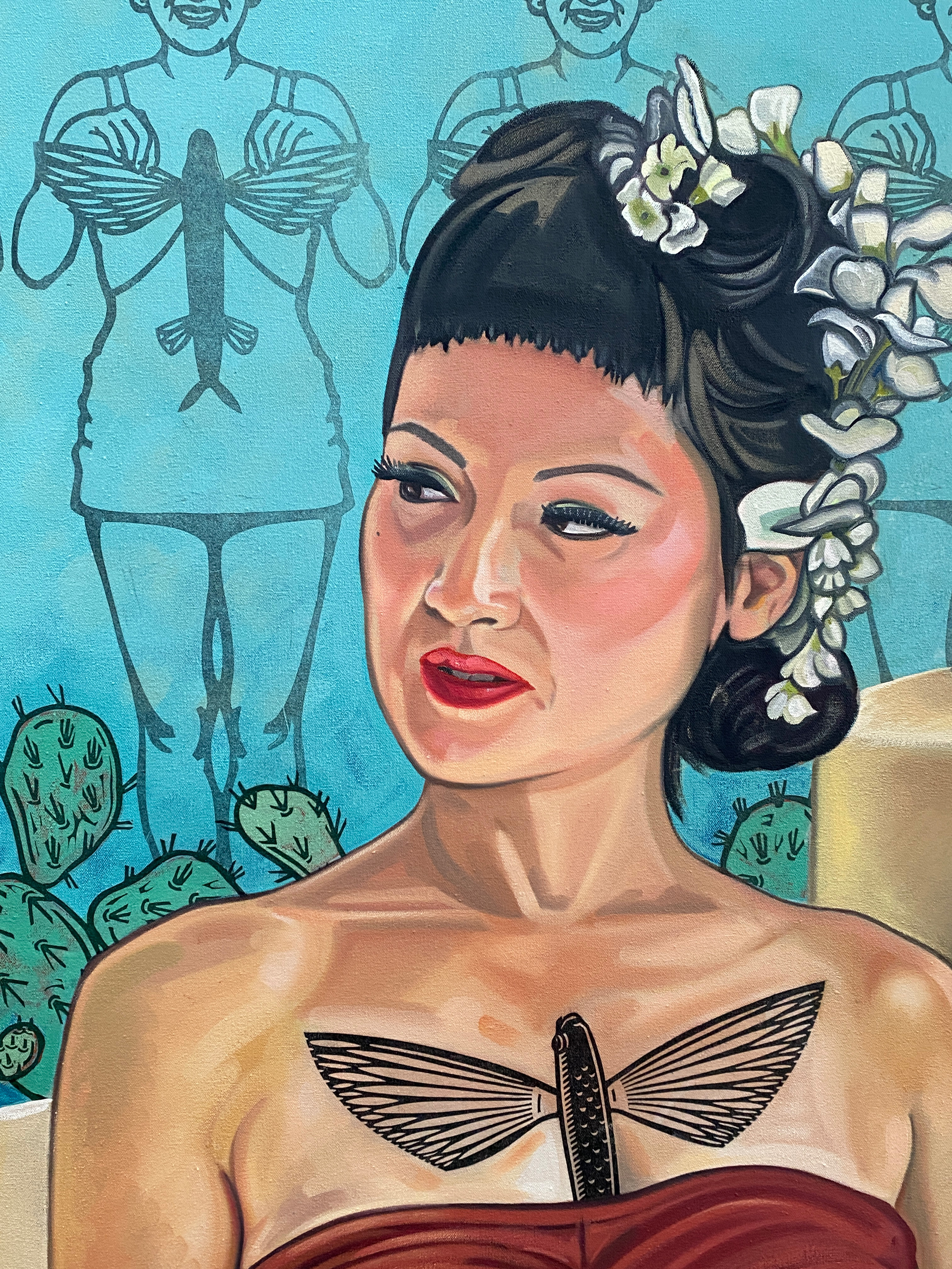 woman with a tattoo