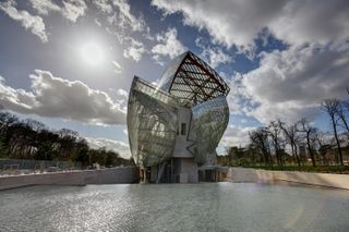 The modern architecture of Louis Vuitton Foundation by Frank Gehry, Paris, France