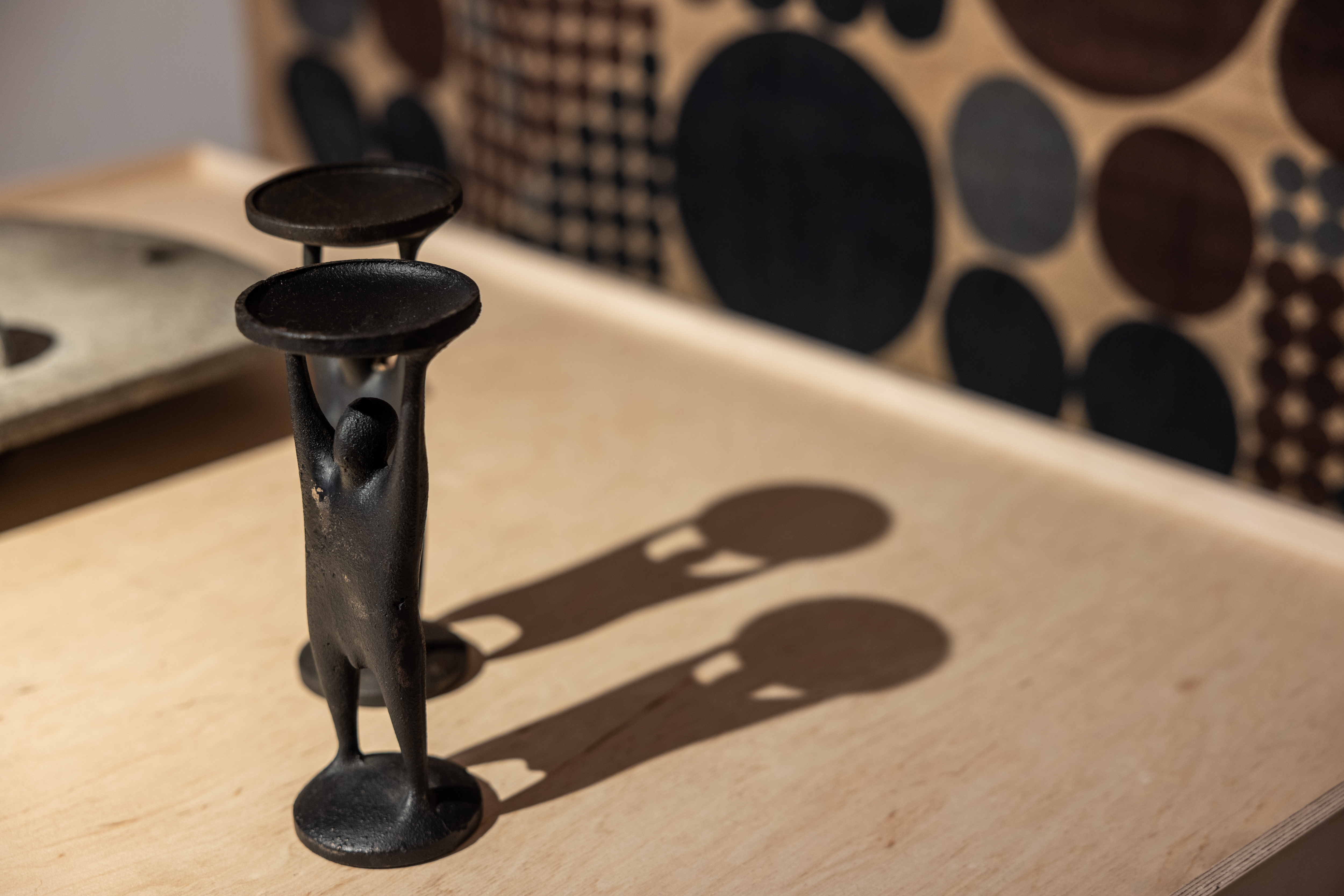 Cast iron male and female figure