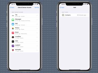iOS 15.2 app privacy report sensor info
