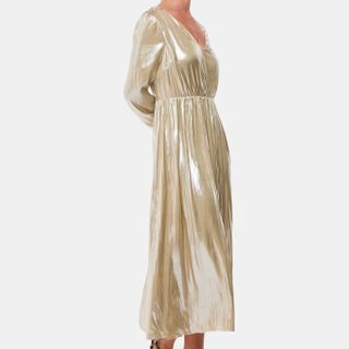 Whistles Gold Metallic Dress