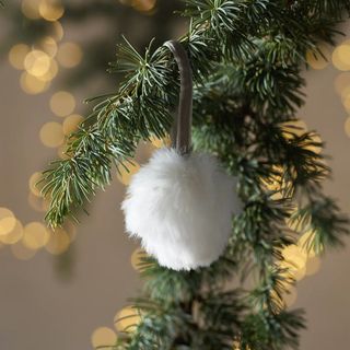 The White Company faux fur bauble