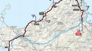 2017 Giro d'Italia - map for stage 1