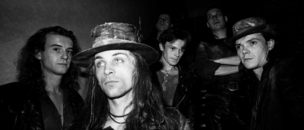 Fields Of The Nephilim backstage in 1990