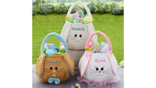 Personalization Mall Embroidered Easter Bunny Basket, one of w&h's personalized Easter baskets picks