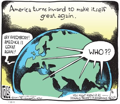 Political Cartoon U.S. Trump World