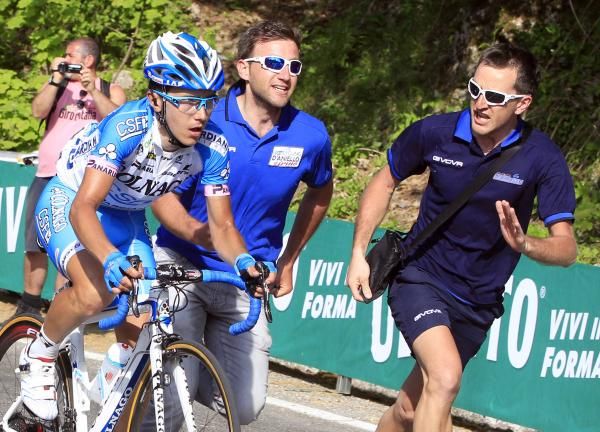 Domenico Pozzovivo (Colnago-CSF Inox) got the fans going.