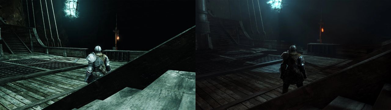 Screenshots of the DS2LightEngine mod in action.