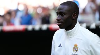 Ferland Mendy left-back of Real Madrid and France during the LaLiga EA Sports match between Real Madrid CF and CA Osasuna at Estadio Santiago Bernabeu on October 7, 2023 in Madrid, Spain. (Photo by Jose Breton/Pics Action/NurPhoto via Getty Images)