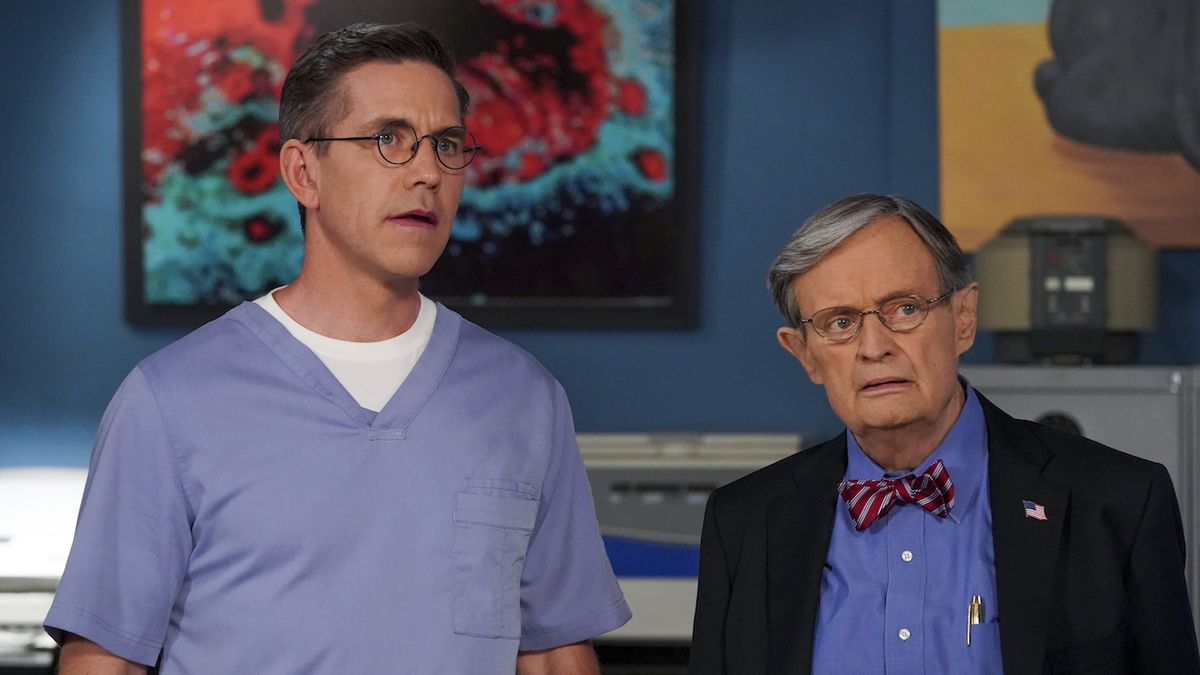 Brian Dietzen and David McCallum in NCIS