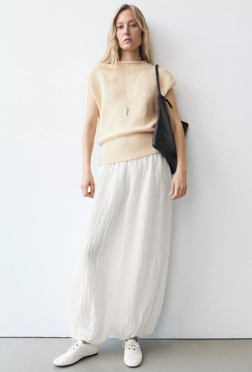 Massimo Dutti, Linen Sarouel Trousers