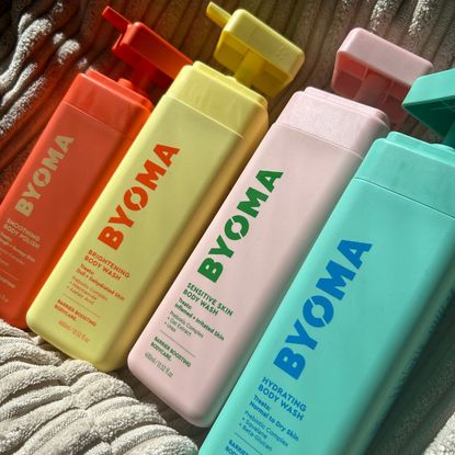 Flat lay of Byoma body wash