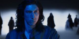 Adam Driver in Annette, blue lighting