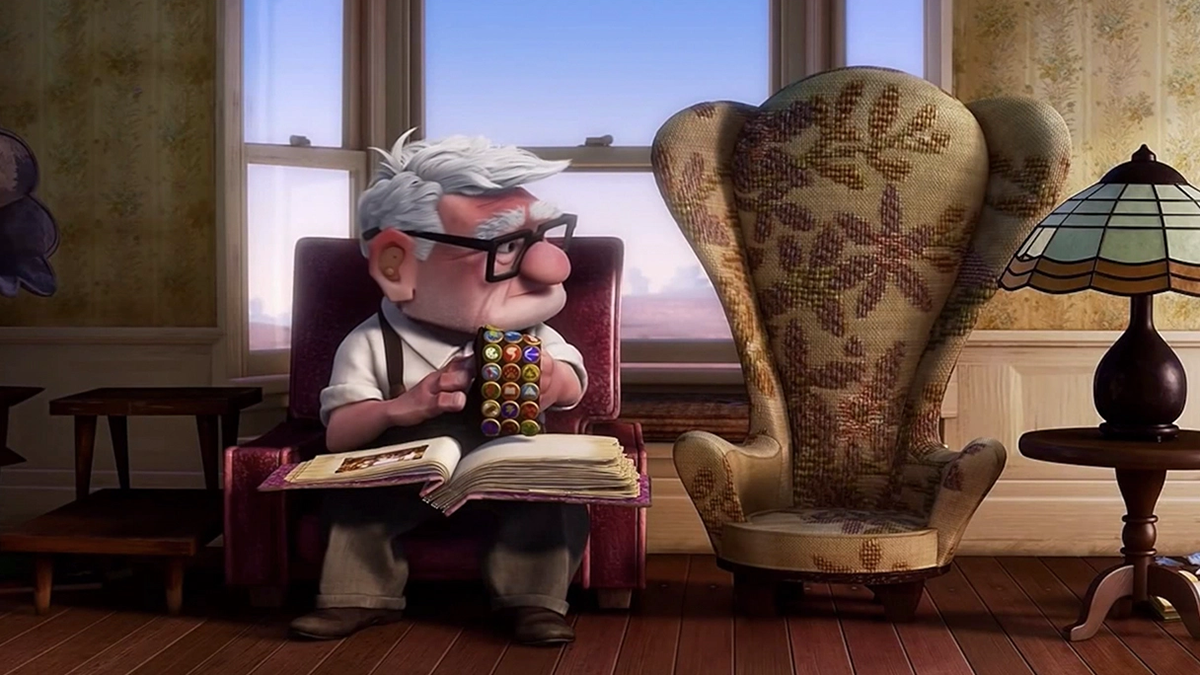Carl and an empty chair in Pixar&#039;s Up