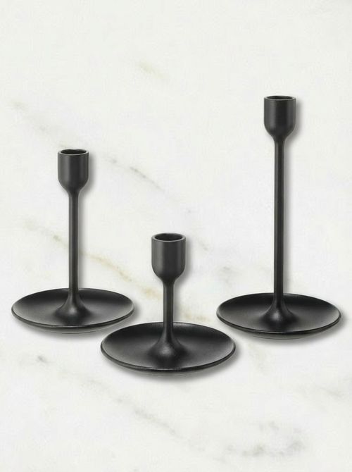 Fulltalig Candlestick, Set of 3 - Black