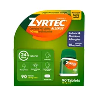 Zyrtec 24 Hour Allergy Relief Tablets, 90-count