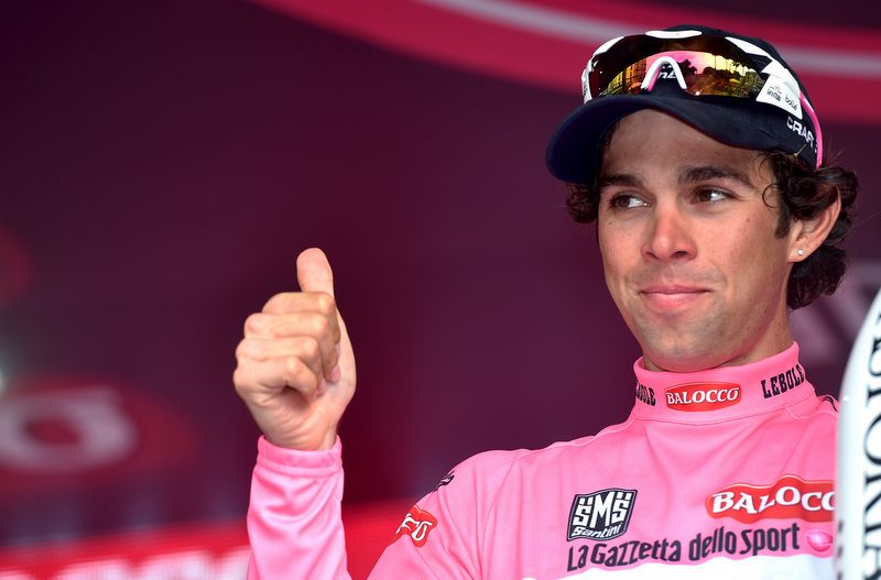 Thumbs up from Michael Matthews after he collects another pink jersey