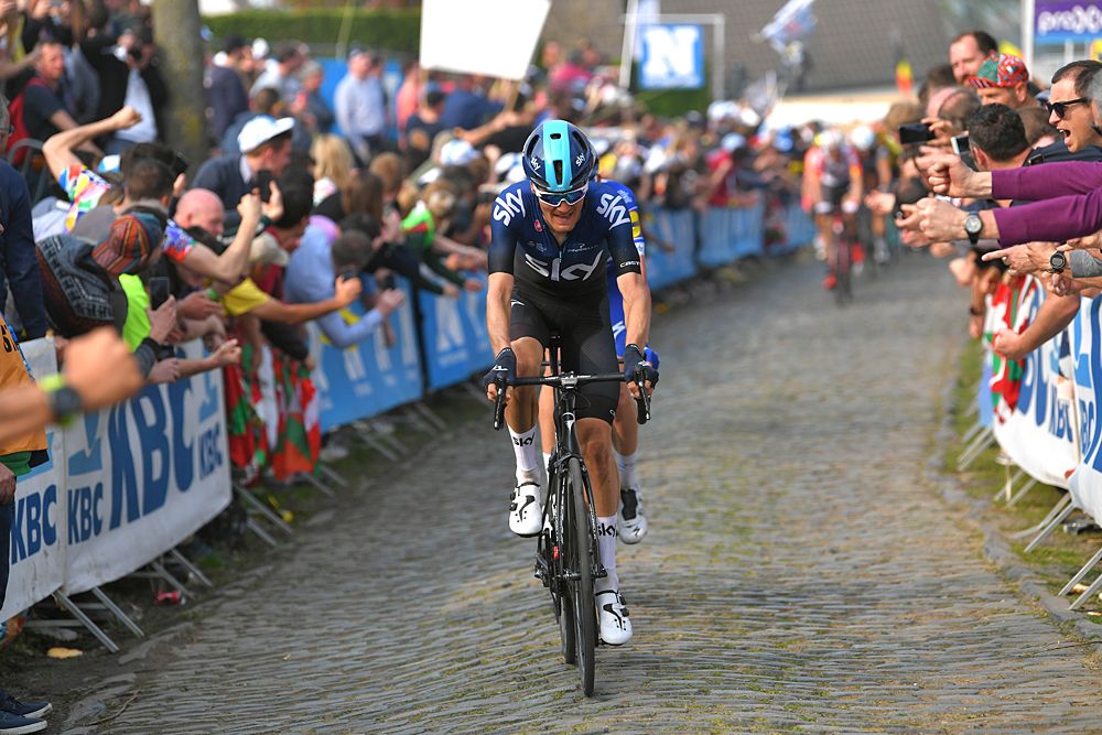 Dylan Van Baarle of The Netherlands and Team Sky / Kasper Asgreen of Denmark and Team Deceuninck-Quickstep