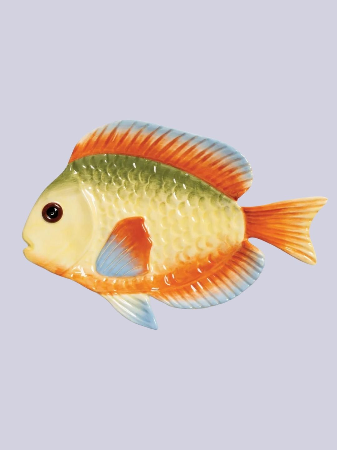 &amp;amp;klevering, Hand-Painted Dolomite Serving Plate Fish