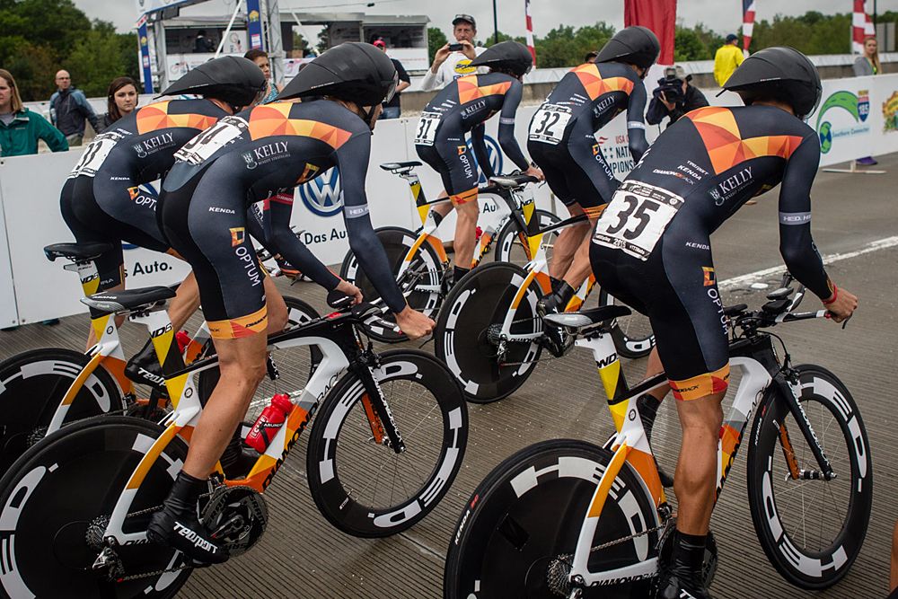 Optum leaves the start chute