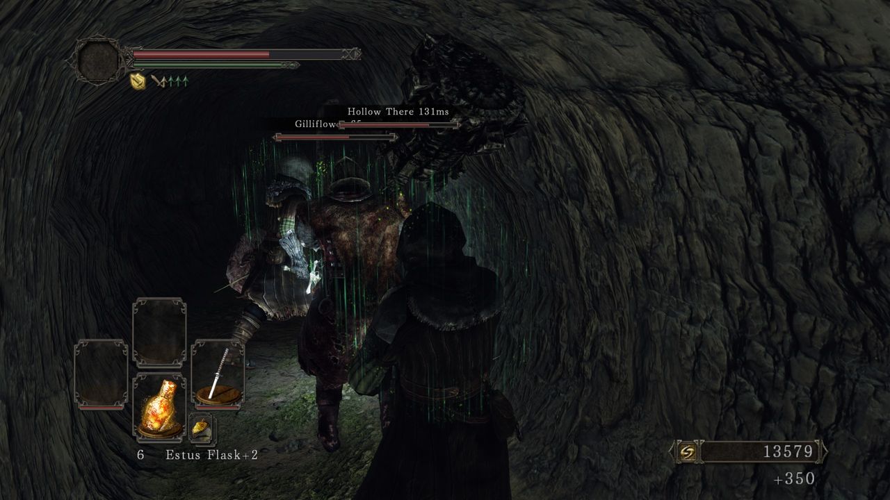DS2 seamless co-op, characters bunched up in narrow passage