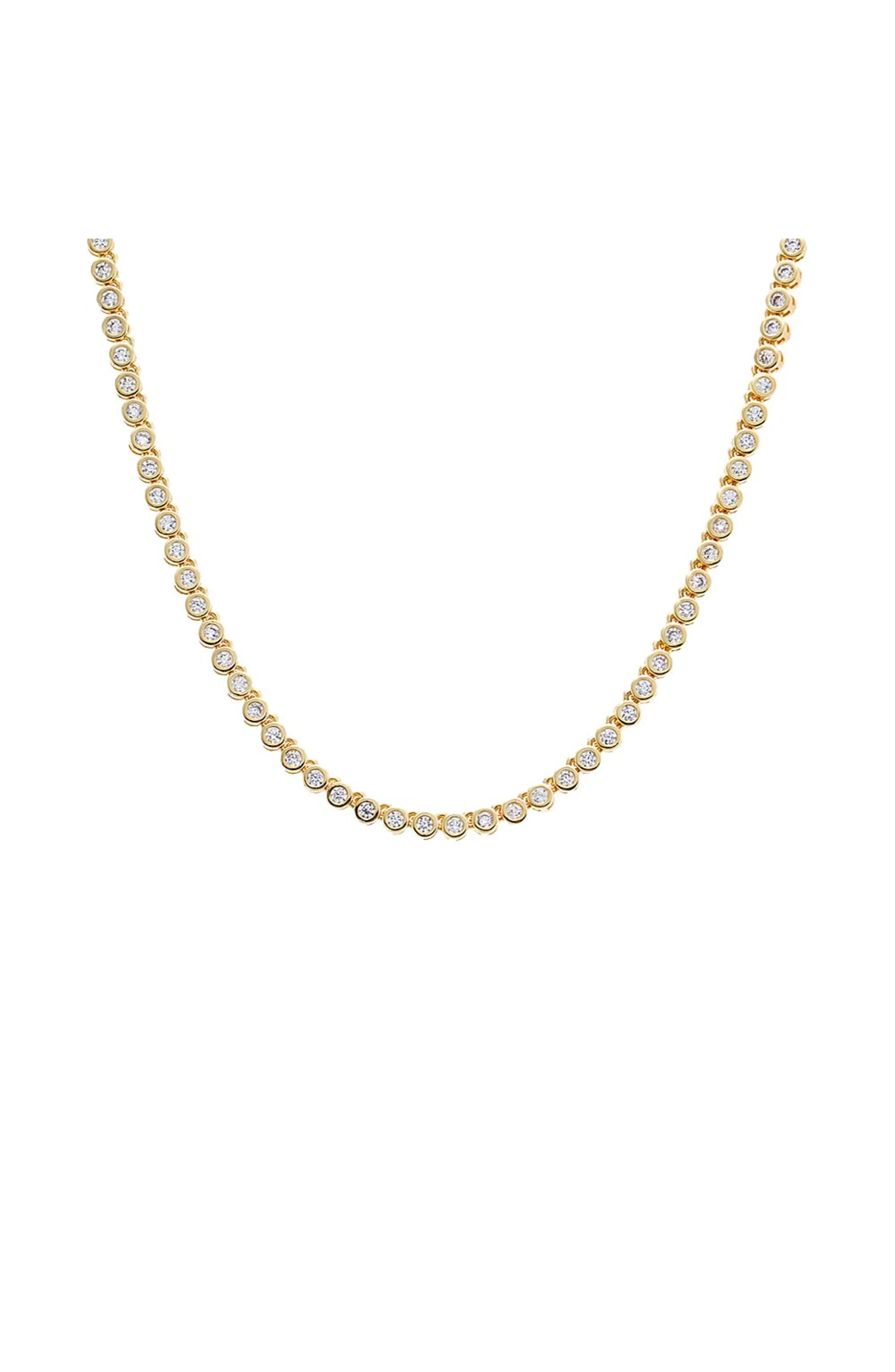 BY ADINA EDEN, Cz Bezel Tennis Necklace