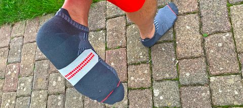 Man wearing Rockay Accelerate Performance socks