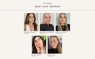 Our Who What Wear team panel for testing the best tubing mascaras