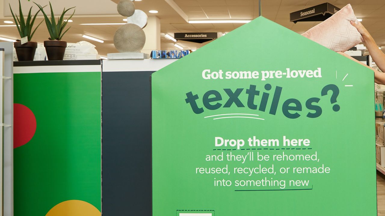 Dunelm&#039;s in-store textile takeback scheme collection point