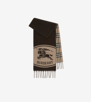 Reversible Knight Stamp Scarf in Vole | Burberry&amp;reg; Official