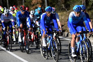 TERNI ITALY MARCH 09 LR Matteo Sobrero of Italy and Alexander Konychev of Italy and Team BikeExchange Jayco compete during the 57th TirrenoAdriatico 2022 Stage 3 a 170km stage from Murlo to Terni TirrenoAdriatico WorldTour on March 09 2022 in Terni Italy Photo by Tim de WaeleGetty Images