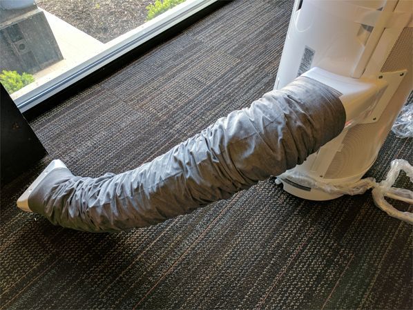 You can manipulate the vent tube in various directions, so it fits in most positions.
