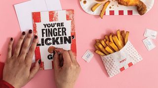 Moonpig x KFC Valentine's Day cards