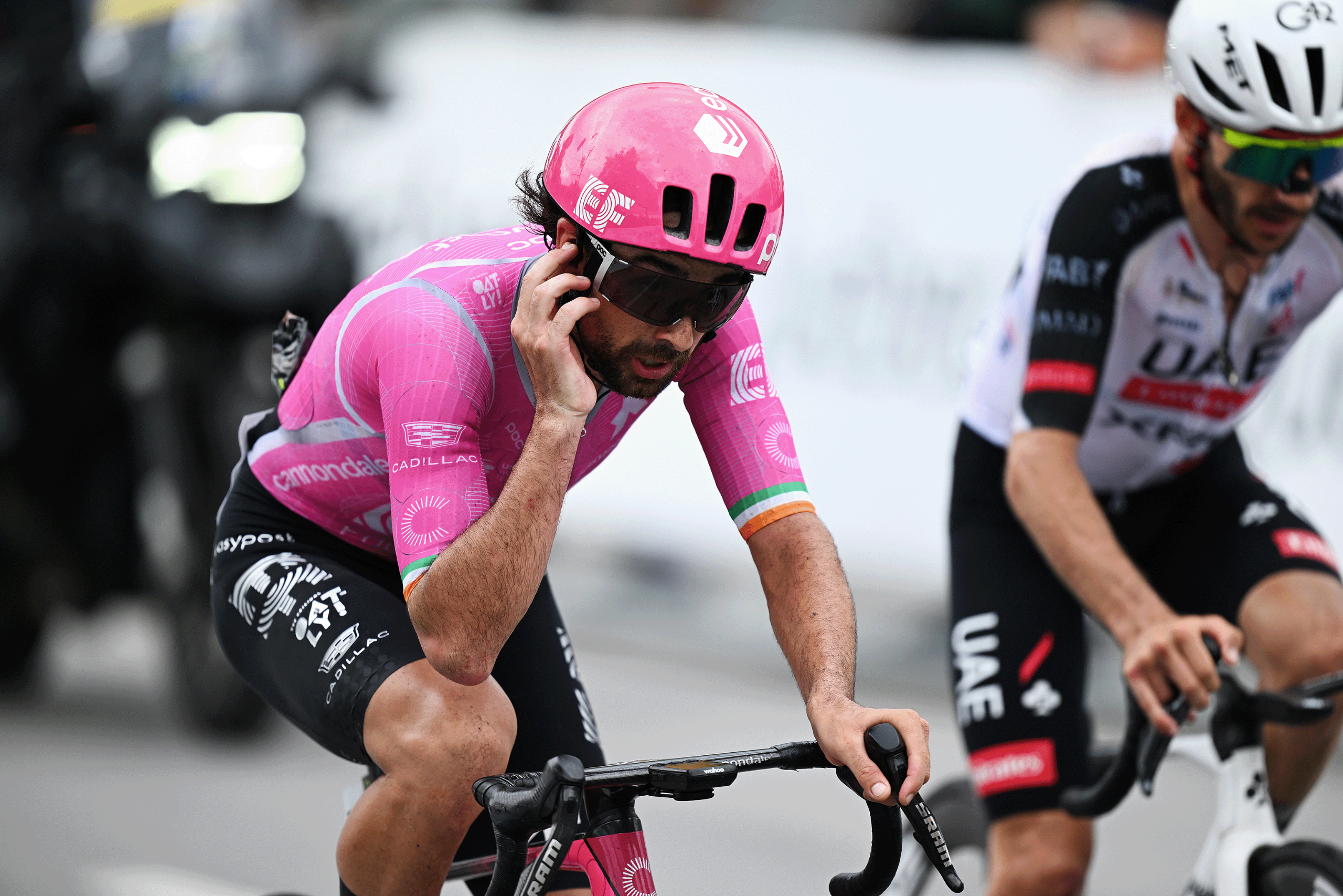 Ben Healy of Ireland and Team EF Education - EasyPost competes during the 15th Grand Prix Cycliste de Montreal 2026 a 214.4km one day race from Montreal to Montreal / #UCIWT / on September 13, 2026 in Montreal, Quebec. (Photo by Dario Belingheri/Getty Images)