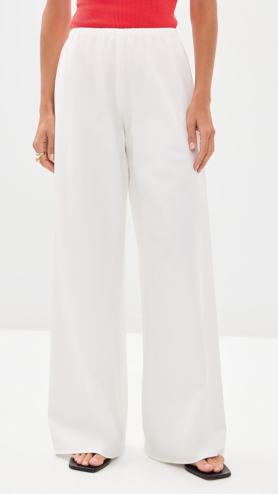Cotton Poplin Colby Pants - White