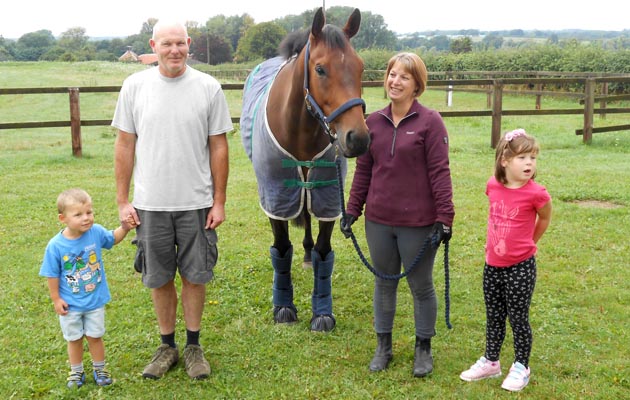 Ollie with Rachel and her family