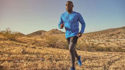 Man running outside during a heatwave